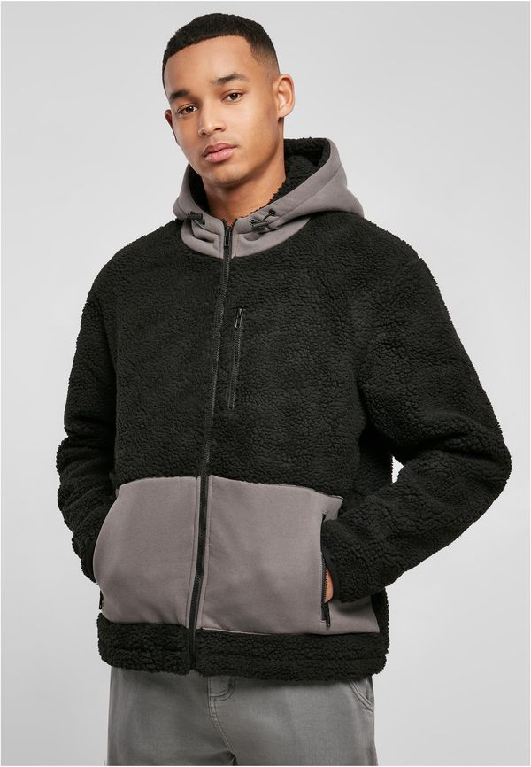 UC Men Sherpa hooded jacket black/asphalt