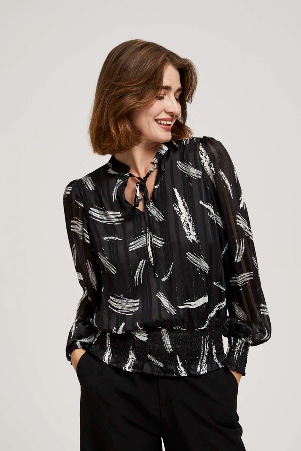 Moodo Shirt with a tied neckline