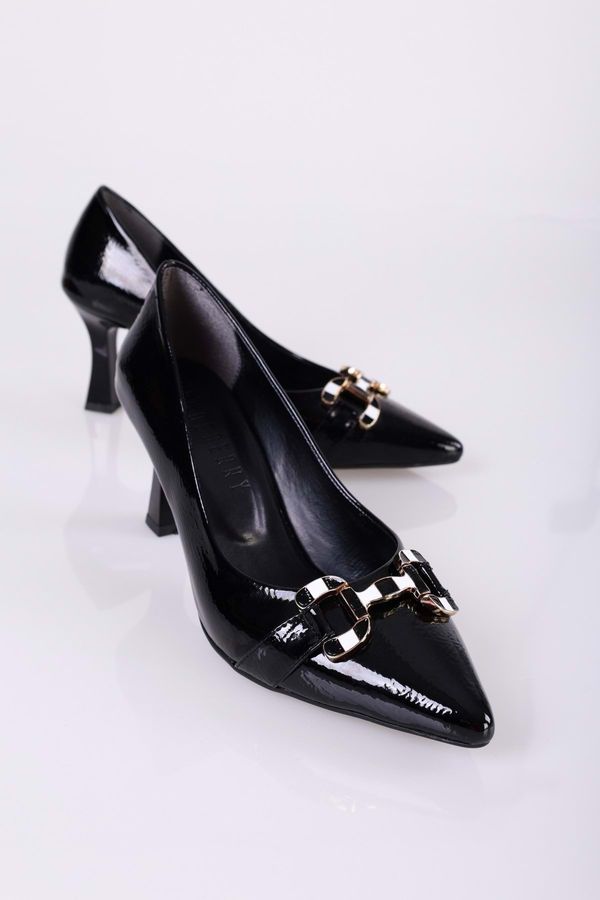 Shoeberry Shoeberry Women's Sadie Black Patent Leather Heeled Shoes Stiletto