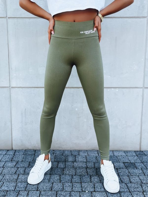 DStreet SIMPLE LIFE womens sports leggings green Dstreet