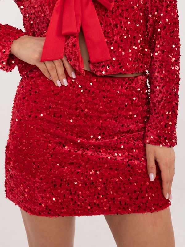 Italy Moda Skirt-DHJ-SD-20059.62P-red