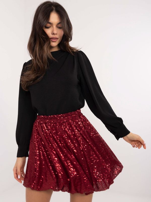 Italy Moda Skirt-MI-SD-271360.74-burgundy