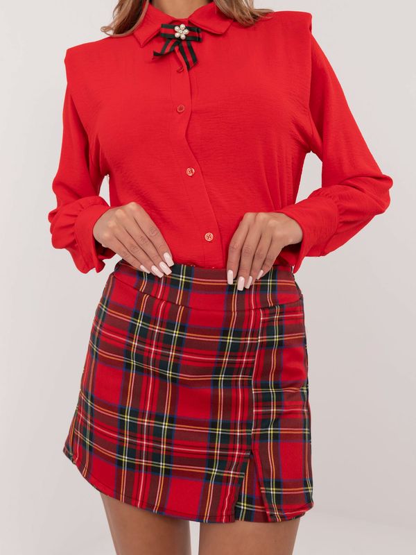 Italy Moda Skirt-MI-SD-G5988.40P-Red