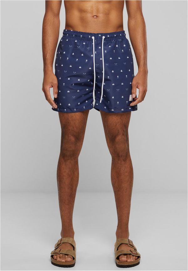 Urban Classics Skullandyacht aop swim shorts pattern