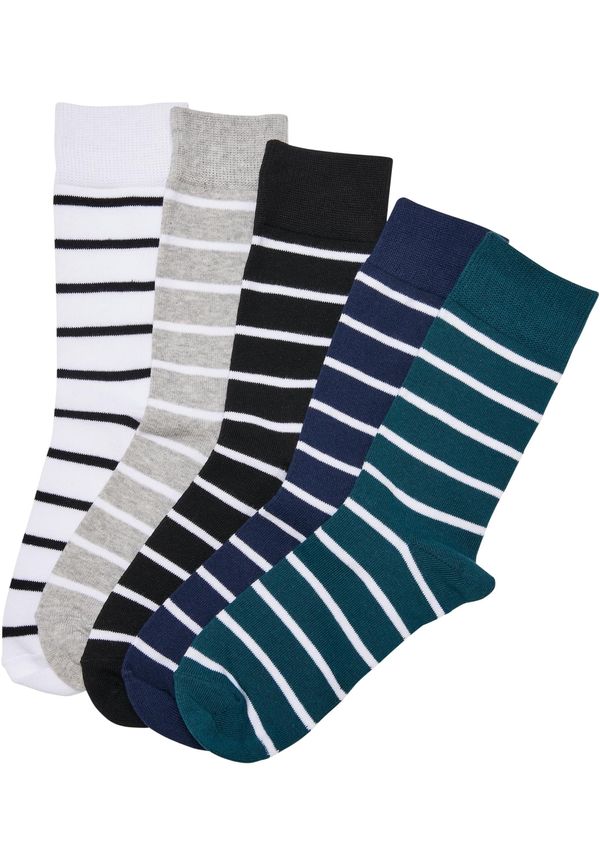 Urban Classics Small Stripe Socks 5-Pack Winter Color