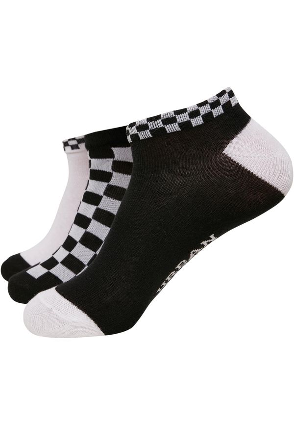 Urban Classics Accessoires Sneaker Socks Checks 3-Pack black/white