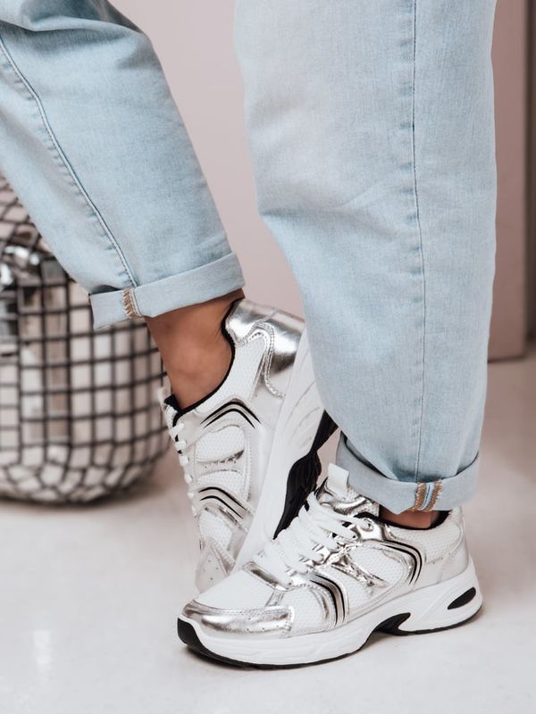 DStreet Sneakersy damskie na płaskiej podeszwie GLISSWALK beżowe Dstreet