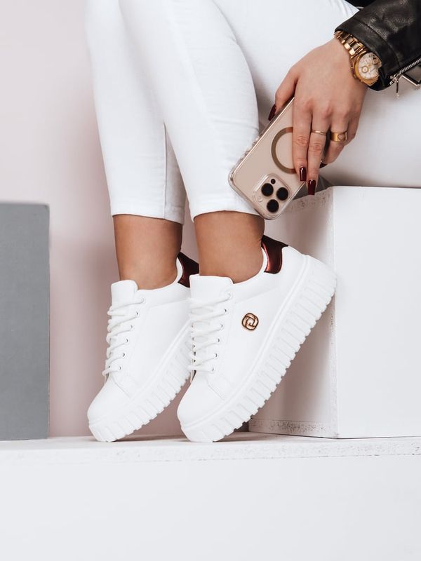 DStreet Sneakersy damskie na platformie MODISHE bordowe Dstreet