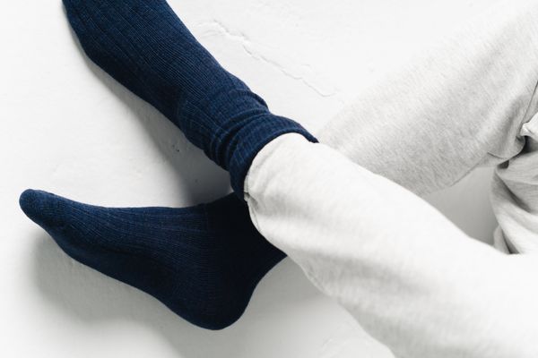 Steven Socks 044-005 Alpaca Navy Blue