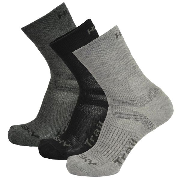 HUSKY Socks HUSKY Trail 3 pack black/anthracite/light grey