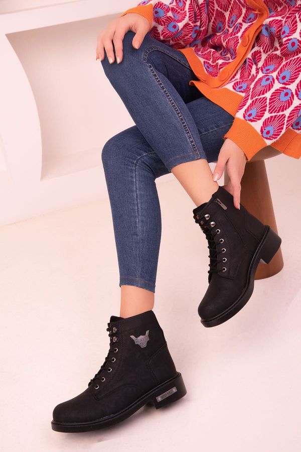 Soho Soho Black-Black Women's Boots & Booties 13779