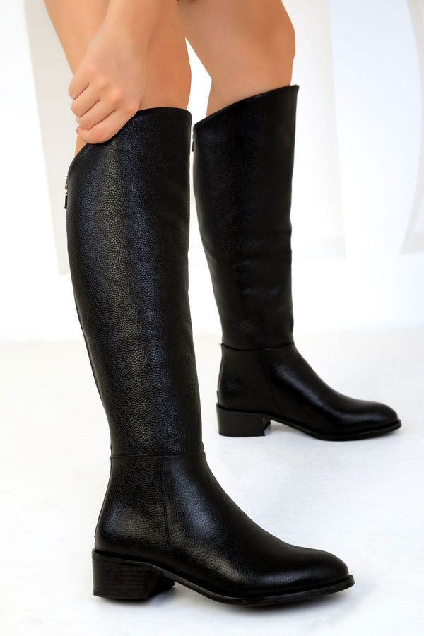 Soho Soho Black Genuine Leather Women's Boots 19581