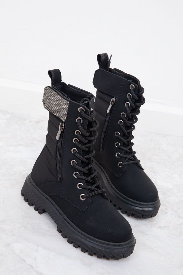 Soho Soho Black Matte Kids Boots & Bootie 19901