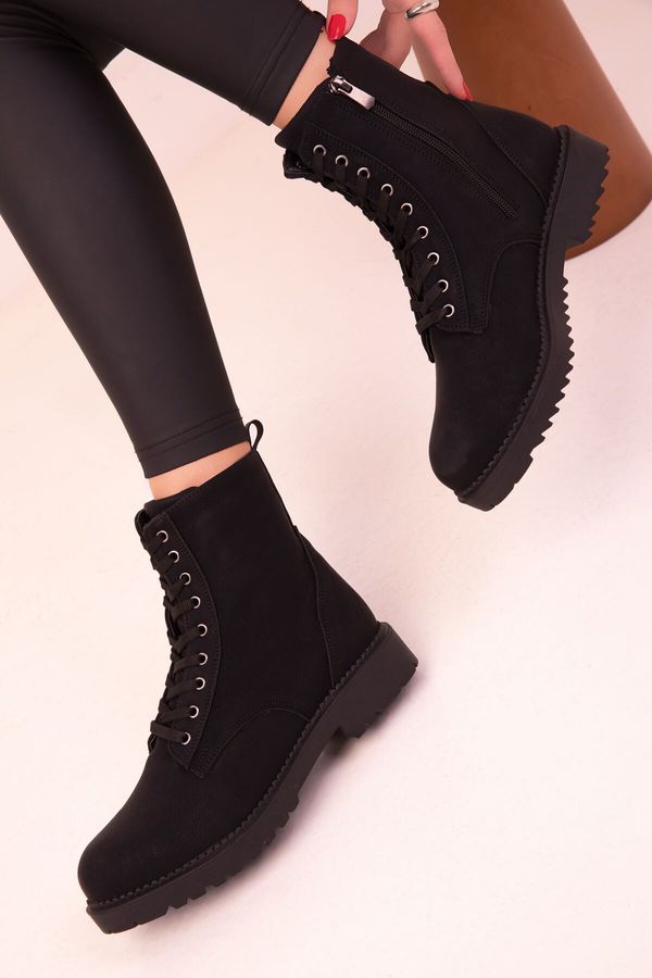 Soho Soho Black Matte Women's Boots & Booties 17683
