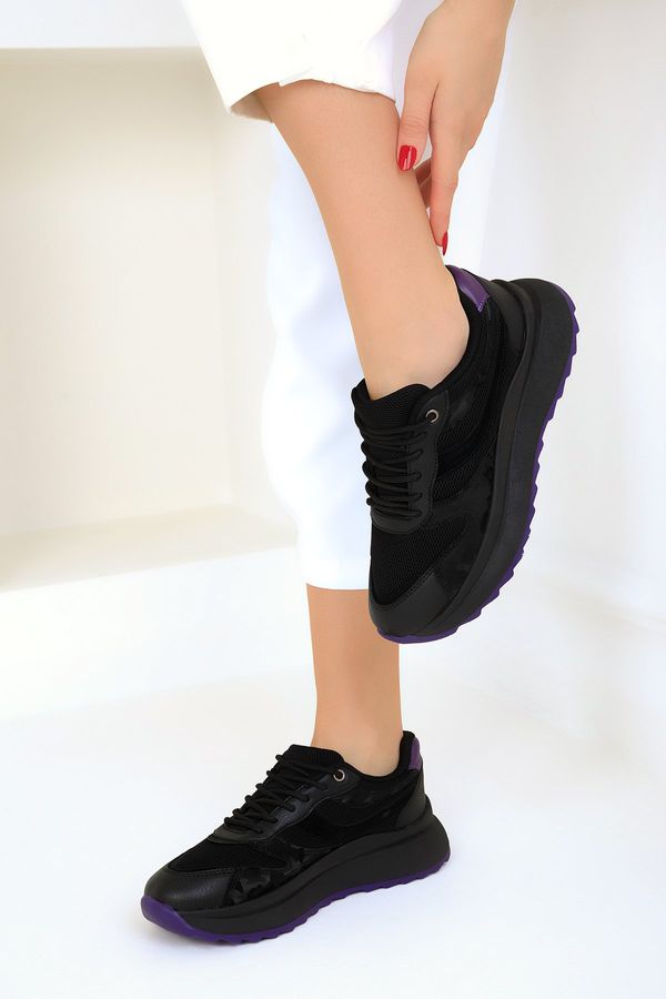 Soho Soho Black-Purple Women's Sneakers 19006