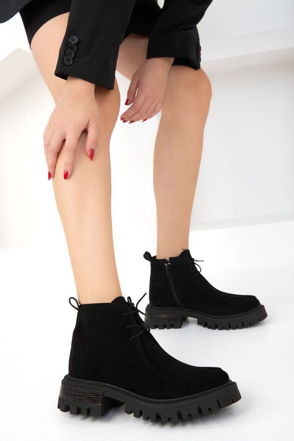 Soho Soho Black Suede Women's Boots & Bootie 19656