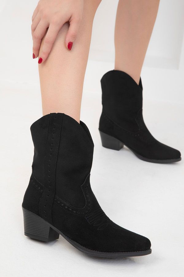 Soho Soho Black Suede Women's Boots & Bootie 19808