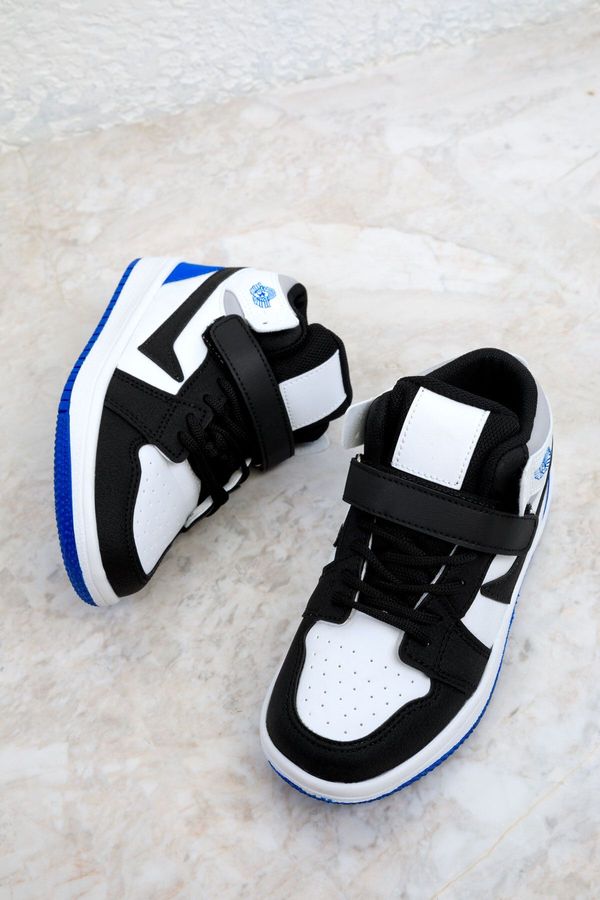 Soho Soho Black-White-Blue Kids Sneakers 19643