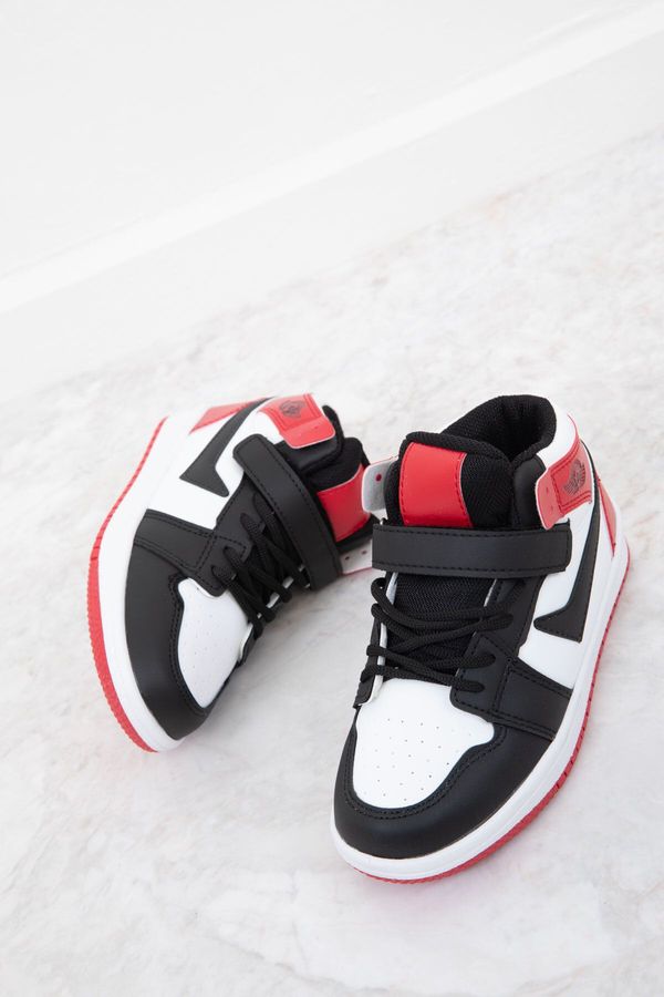 Soho Soho Black-White-Red Kids Unisex Sneakers 19643