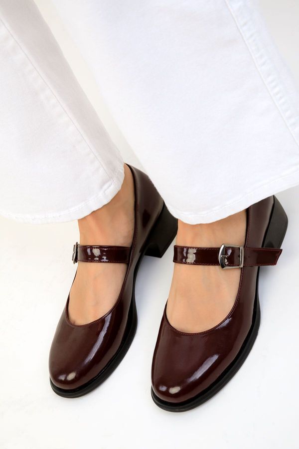 Soho Soho Claret Red Patent Leather Women's Classic High Heel Shoes 19702