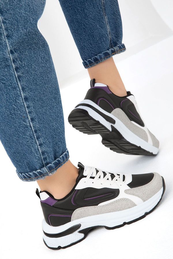 Soho Soho Ice-Black-Purple Women's Sneakers 19686