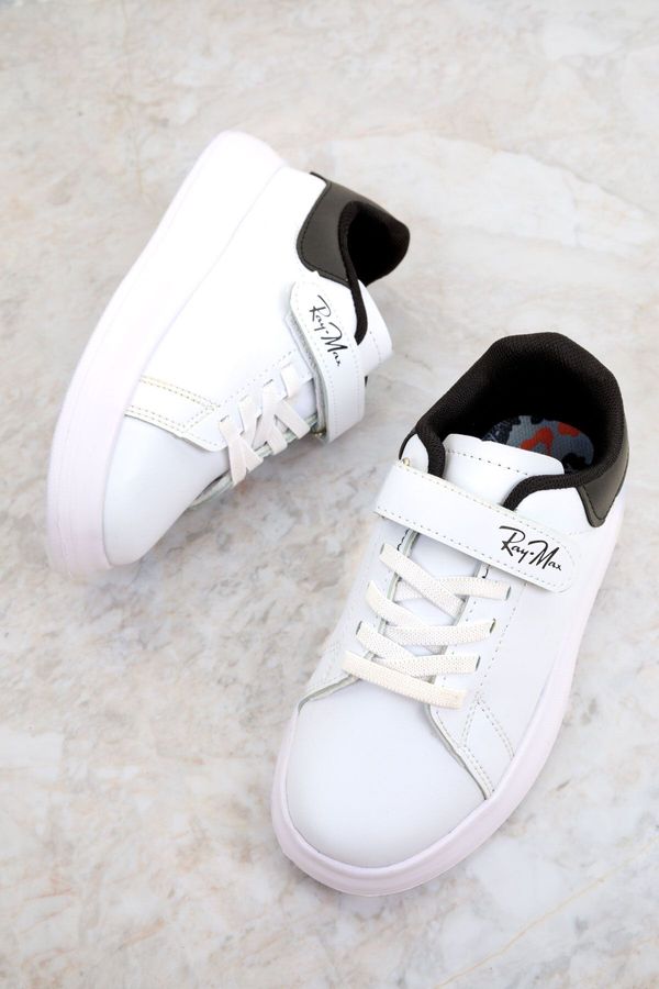 Soho Soho White-Black Kids Sneaker 19616