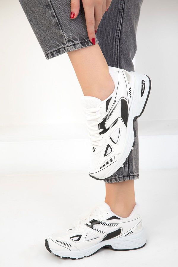 Soho Soho White-Black Women's Sneaker 19700