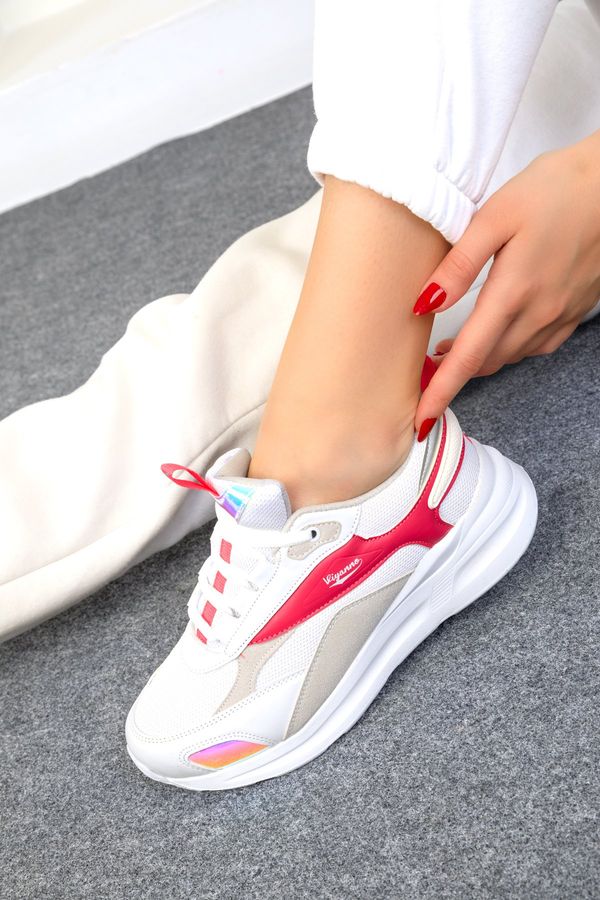 Soho Soho White-Ice-Fuchsia Women&#39;s Sneaker 18867