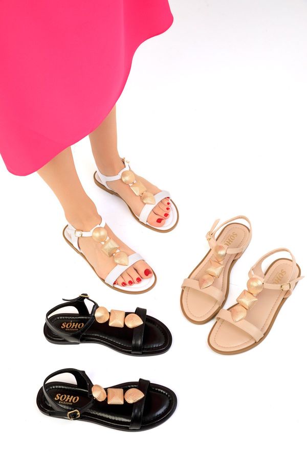 Soho Soho White Women's Sandals 19037