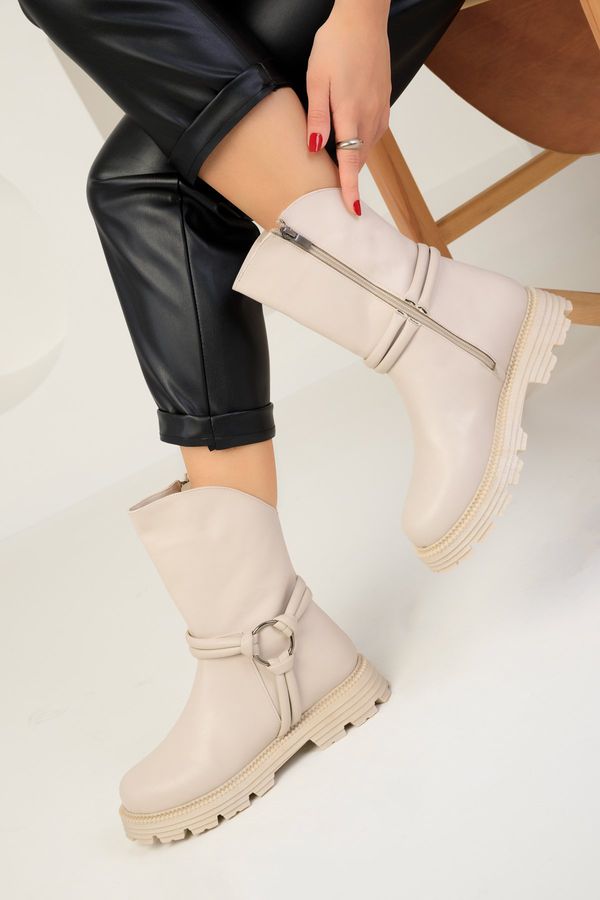Soho Soho Women's Beige Boots & Bootie 18660