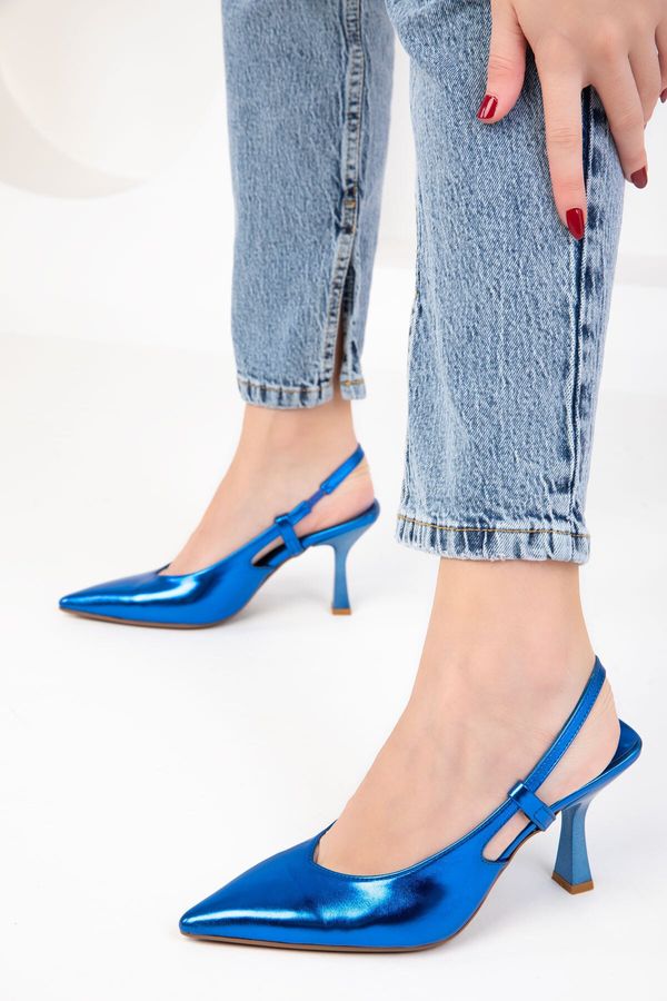 Soho Soho Women's Saxe Blue Classic Heeled Shoes 18820