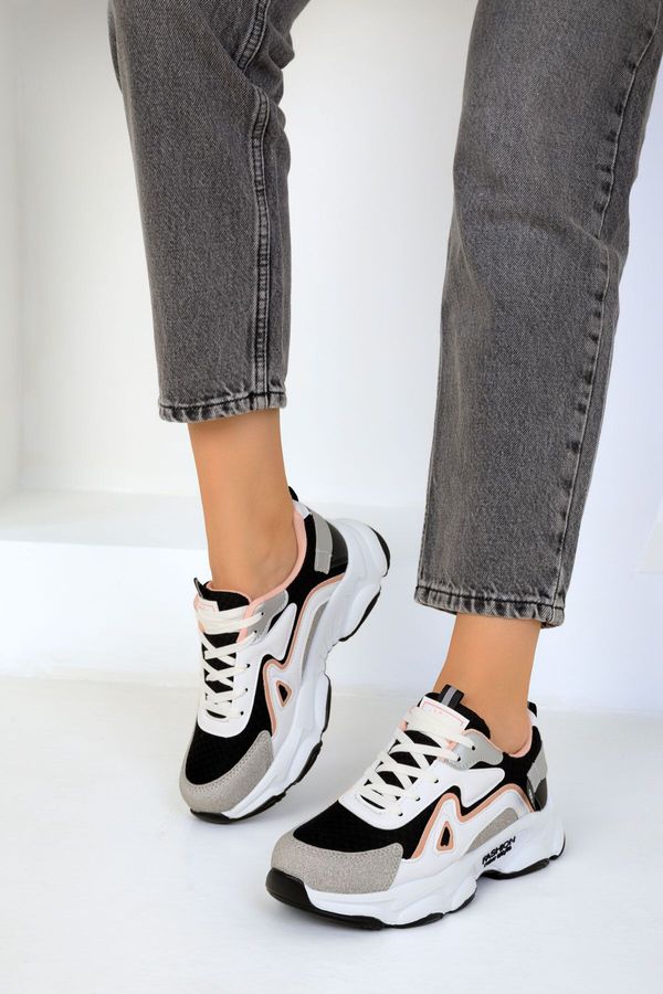 Soho Soho Women's Sneakers White-Black-Powder 17834