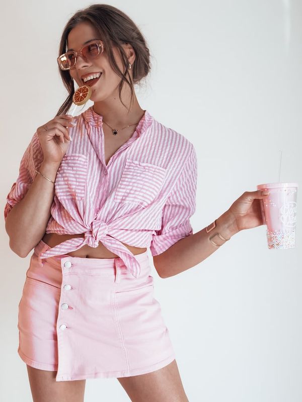 DStreet Spodenki damskie SUMERLUXE jasnoróżowe Dstreet