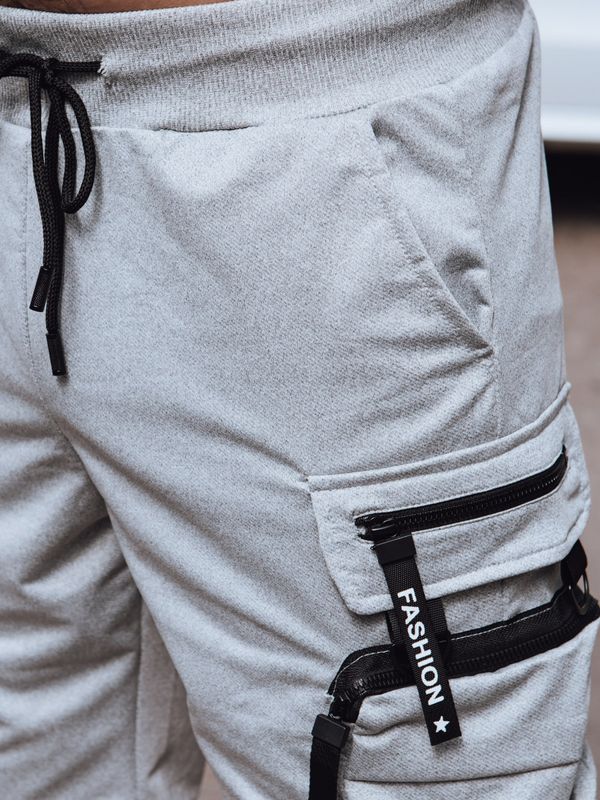 DStreet Spodenki męskie dresowe bojówki szare Dstreet