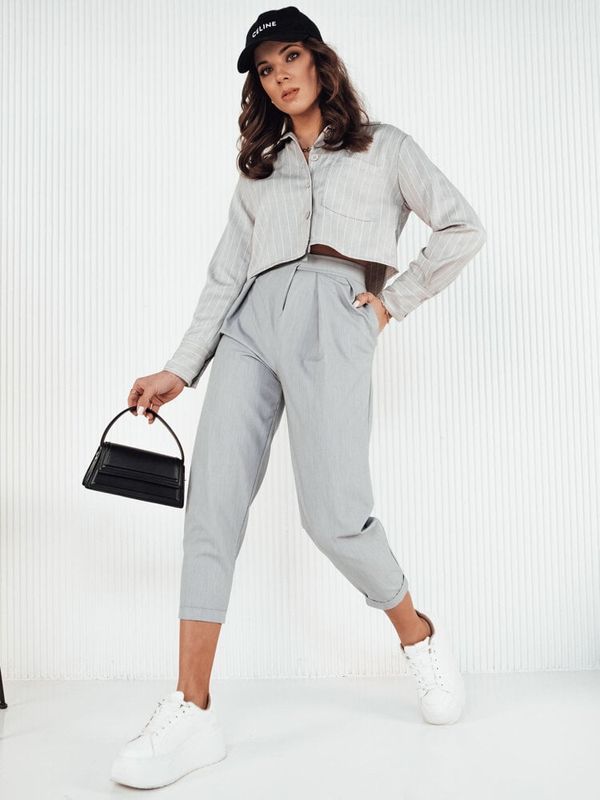 DStreet Spodnie damskie BAFROT szare Dstreet