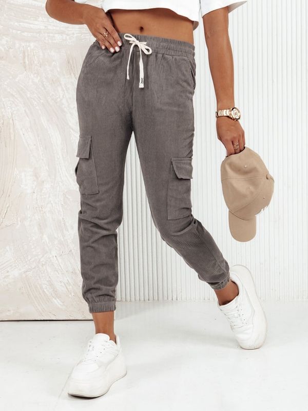 DStreet Spodnie damskie CHICCORD szare Dstreet