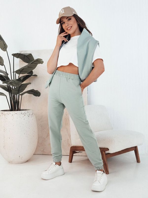 DStreet Spodnie damskie dresowe SWAN oliwkowe Dstreet