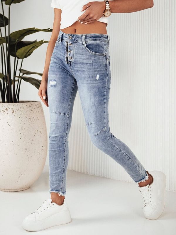 DStreet Spodnie damskie jeansowe GINA niebieskie Dstreet