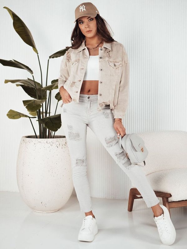 DStreet Spodnie damskie jeansowe NOEL jasnoszare Dstreet