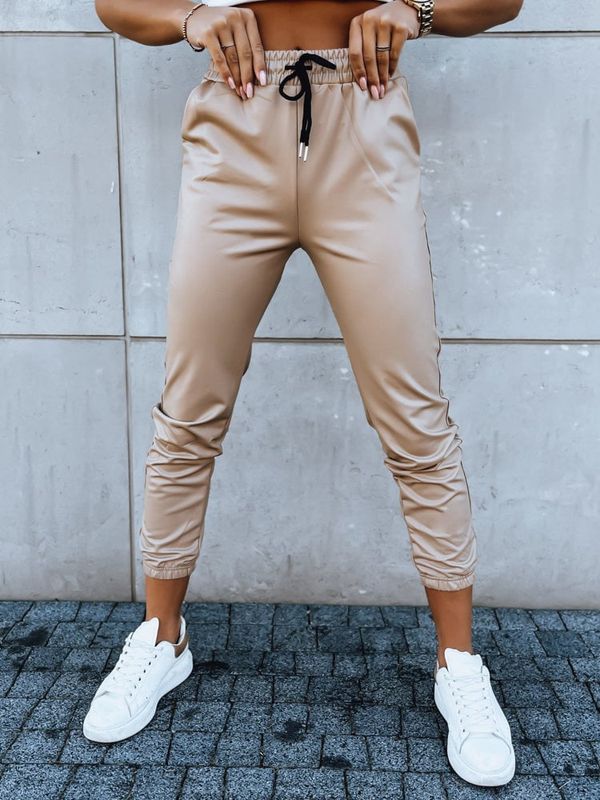 DStreet Spodnie damskie woskowane HARBOR beżowe Dstreet