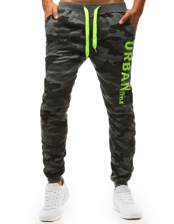 DStreet Spodnie dresowe męskie camo antracytowe Dstreet