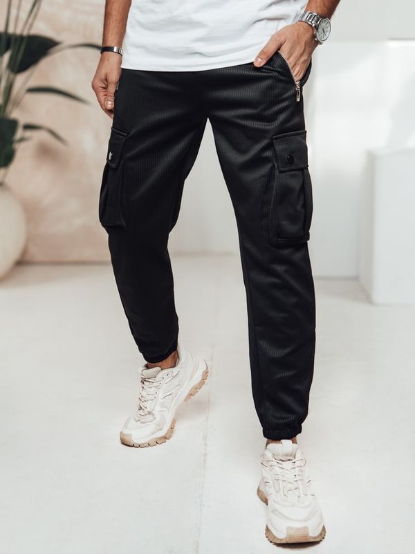 DStreet Spodnie męskie cargo czarny Dstreet