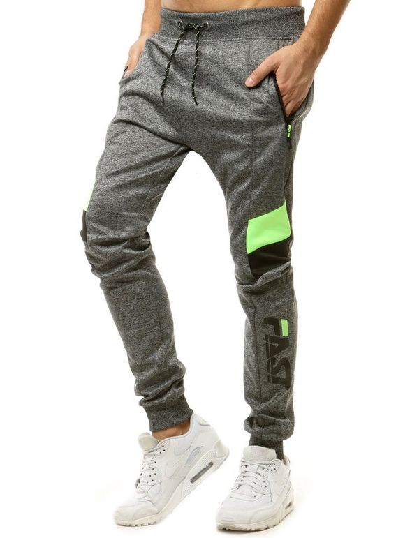 DStreet Spodnie męskie dresowe ciemnoszare Dstreet