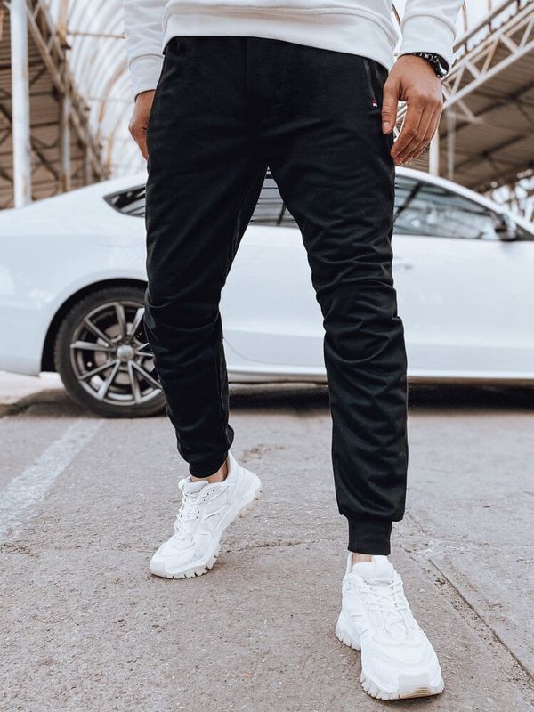 DStreet Spodnie męskie dresowe czarne Dstreet