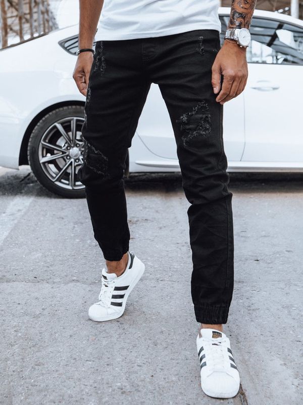 DStreet Spodnie męskie jeansowe joggery czarne Dstreet