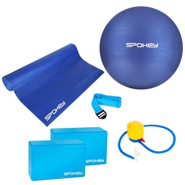 Spokey Spokey ASTEYA Yoga set - mat + gymnastic ball incl. pump + block + belt