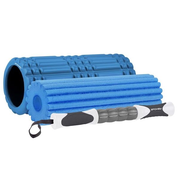 Spokey Spokey MIX ROLL Fitness massage parsni valec 3in1, blue