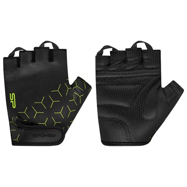 Spokey Spokey RIDE Men's cycling gloves, clear-yellow, veľ. L