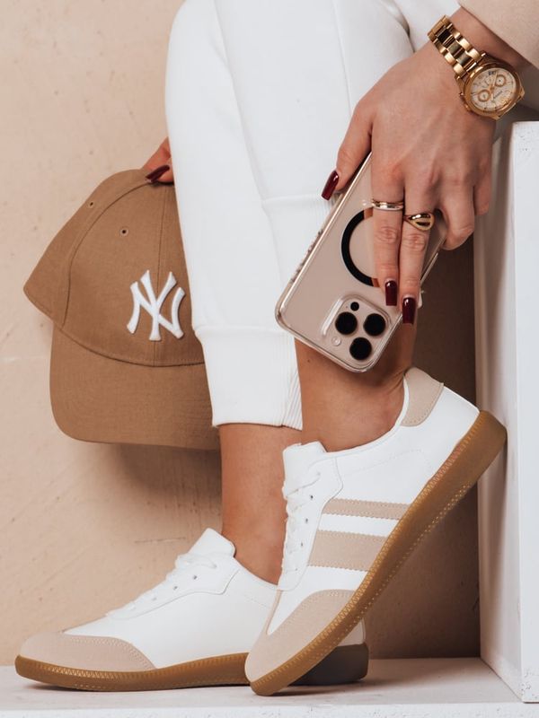 DStreet Sportowe sneakersy damskie NISTI beżowe Dstreet