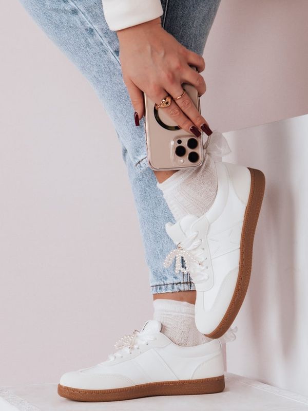 DStreet Sportowe sneakersy damskie PEARLSTEP białe Dstreet